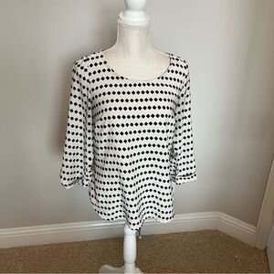 Brixton Ivy 3/4 Length Sleeve Top Size Small
